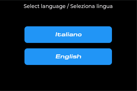 Schermata selezione lingua